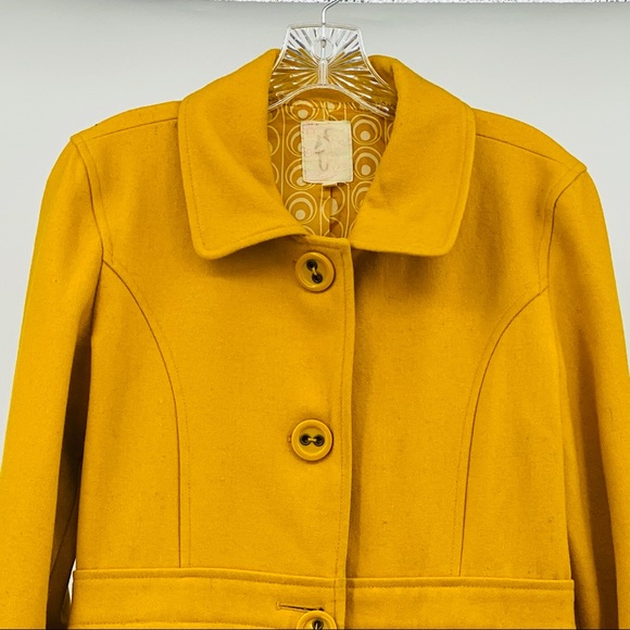 Yellow Pea Coat - Picture 2 of 4